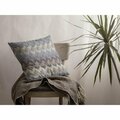 Palacedesigns 18 in. Blue & Gray Hatch Indoor & Outdoor Throw Pillow Muted Purple PA3095408